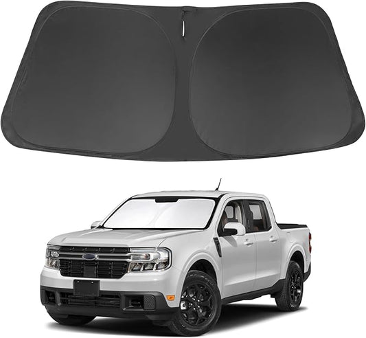 Windshield Sun Shade Compatible with 2022 2023 2024 2025 2026 Ford Maverick Hybrid XL XLT Lariat Truck Accessories Protect Car from Sun Rays & Heat Damage