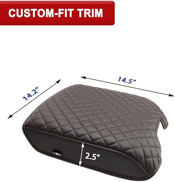 KBH Center Console Armrest Cover for 2014-2018 Chevy Silverado & GMC Sierra, 2015-2020 Tahoe & Suburban & Yukon, Floor Console Bucket Seat, Interior Accessories, Dark Brown