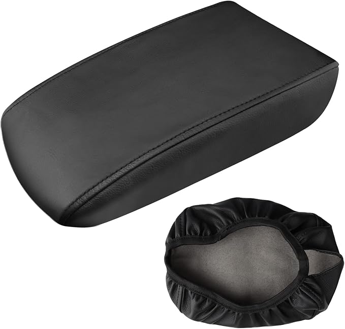 INTGET Car Center Console Armrest Cover for VW Volkswagen Jetta Accessories 2012 2013 2014 2015 2016 20172018 Middle Arm Rest Seat Box Cover Elbow Cushion Pad (Black, 2012-2018 A Version)