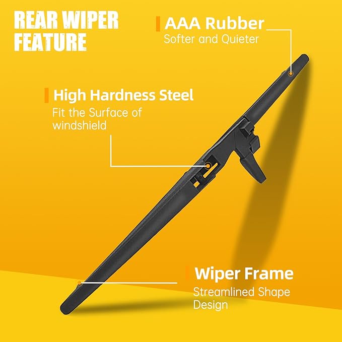 MIKKUPPA 24"+20"+12" Windshield Wiper Blades Replacement for 2010-2022 Toyota 4Runner, Front & Rear Wiper Blades Set, Durable Stable Quiet All Season (Pack of 3)