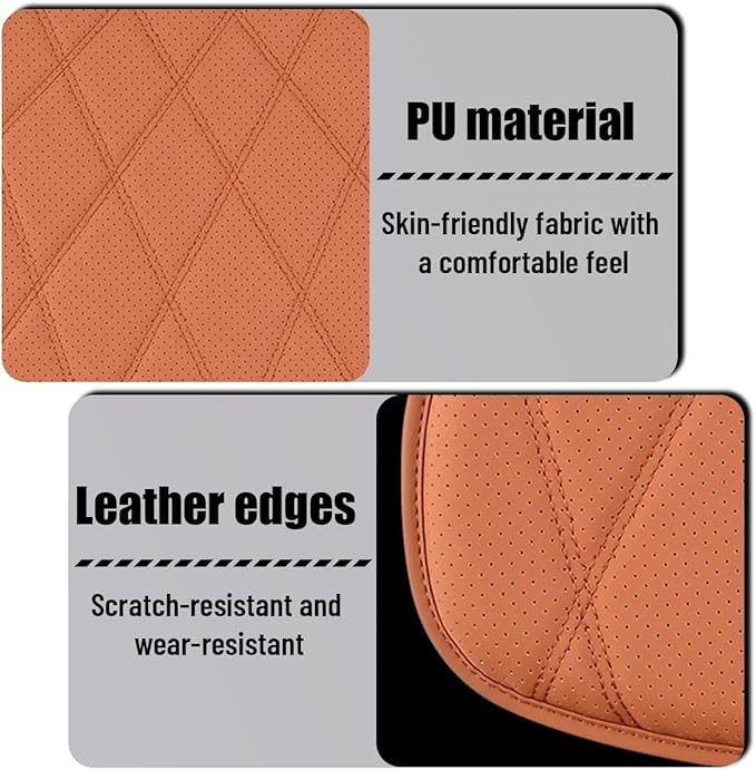 Car Seat Cushion, Comfortable Sciatica & Lower Back Pain Relief Vehicle Driver Seat Pillow, Auto Interior Chair Protector, Universal for SUV Automobile Truck (Orange)