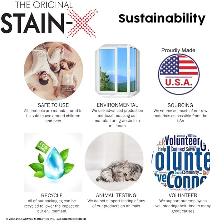 STAIN-X Stain Remover - Multi-Purpose Stain Remover for Carpet, Upholstery and Clothing - 24 Ounce