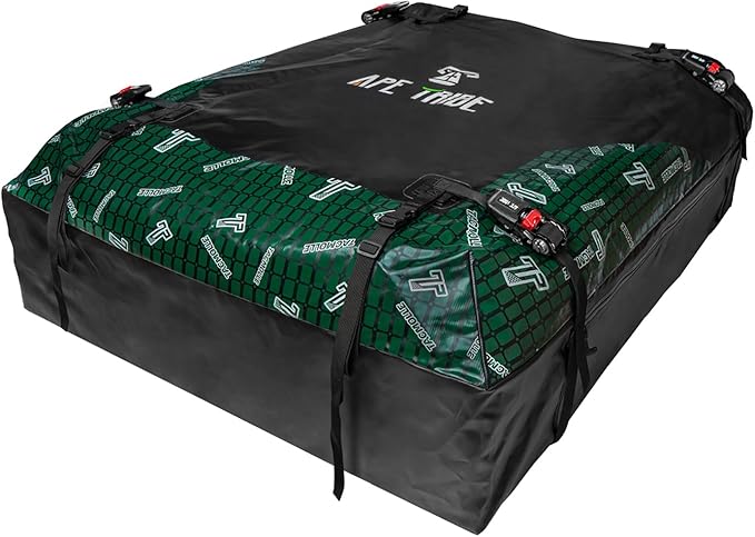 Soft Shell Car Rooftop Cargo Carrier 21 Cubic Feet Waterproof Car Roof Top Bag Roof Rack Luggage Cargo Storage for Universal Vehicles with/Without Rack Include Tie-Down Straps