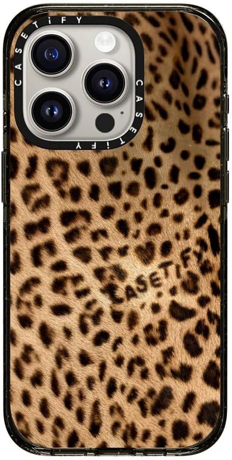 CASETiFY Impact iPhone 15 Pro Case [Slim/Compatible with Magsafe / 8.2 ft. 4X Military Grade Drop Protection] - Jaguar - Clear Black