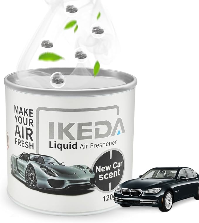 Car Air Freshener: New Car Scent Liquid Cans | Odor Elimination | Smoke Smell Remover | Strong Long-Lasting Fragrance | For Auto Home | 4.23 oz | 1 pack