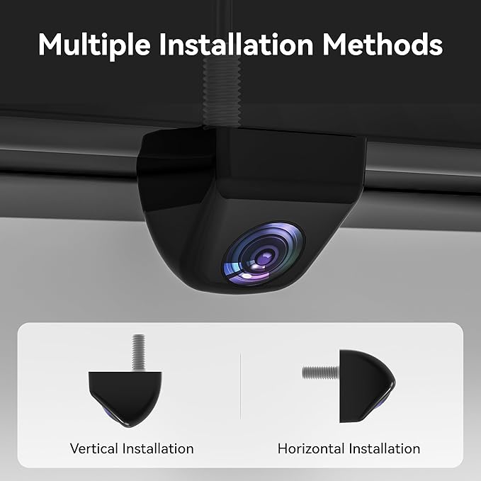AHD 1080P Vehicle Backup Camera IP69K Waterproof Night Vision HDR 170° Wide Angle Metal Housing,Universal Reverse Rear View Backup/Front View Camera for Cars Pickup Trucks SUV RV Vans