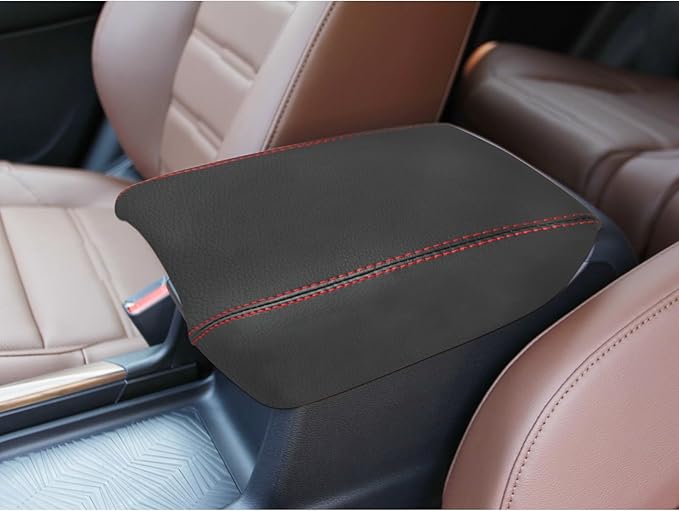 Compatible with Center Console Armrest Cover for Honda CRV 2017 2018 2019 2020 2021 Leather Arm Rest Storage Box Lids Cushion Protector Pad