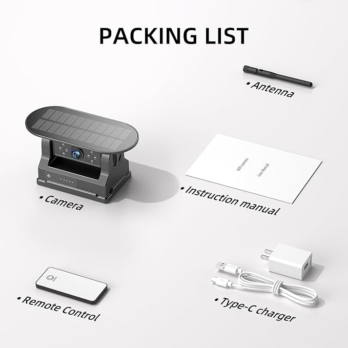 eRapta Wireless Backup Camera, WiFi Magnetic Solar Rear/Front View Camera with BSD, Li-ion Battery, Night Vision for Hitching Gooseneck Horse Boat Travel Trailer/Fifth Wheels/RV/Camper for iPhone