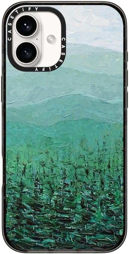 CASETiFY Impact Case for iPhone 16 Plus [8.2ft 4X Military Grade Drop Protection/Compatible with Magsafe] - Pine Forest - Clear Black