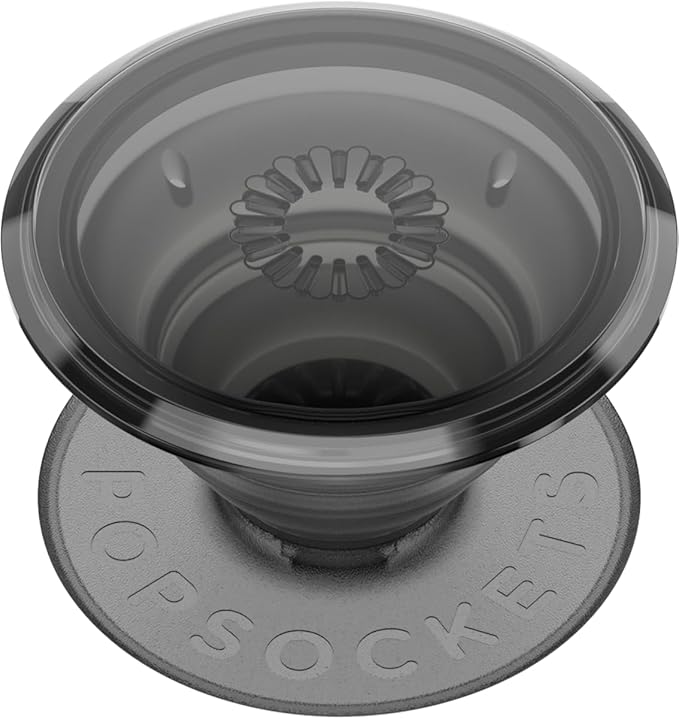 PopSockets Adhesive Phone Grip, Holder, Phone Stand, Black - Translucent Black Smoke