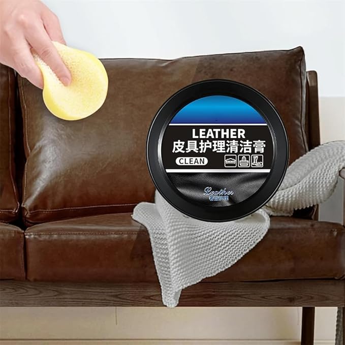 Cleaning and Care Cream & Cleaning Paste for Leather Care, Leather Care Cleaning Paste, Leather Luster Kitm, Car Leather Conditioner Oil Paste (1Pcs)
