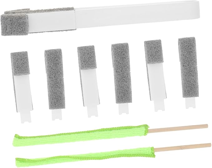OUNONA 1 Set Compact Blinds Cleaner Duster Portable Brush Tool for Hard to Reach Areas for Blinds and Car Vents Washable Brush Heads and Practical Cleaning