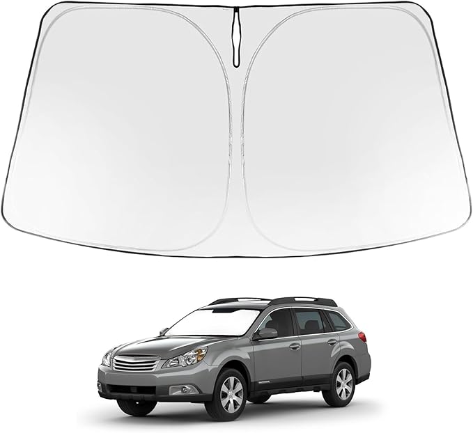 Proadsy 2026 Upgrade Windshield Sun Shade Custom Fit 2010-2014 Outback Foldable Front Sunshade Protector Sun Visor Blocks UV Rays Keep Car Cooler