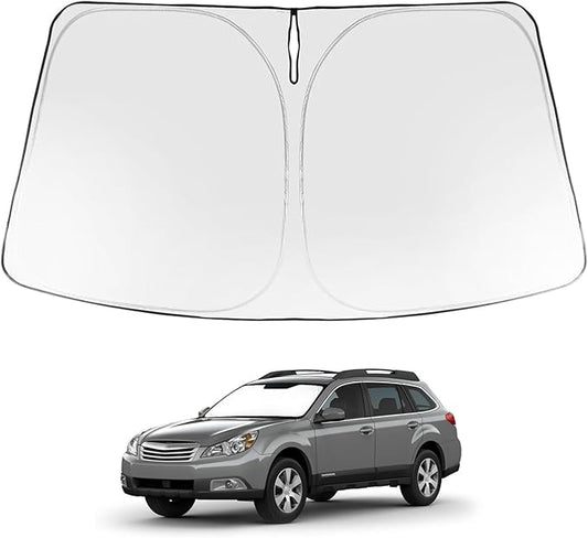 Proadsy 2026 Upgrade Windshield Sun Shade Custom Fit 2010-2014 Outback Foldable Front Sunshade Protector Sun Visor Blocks UV Rays Keep Car Cooler