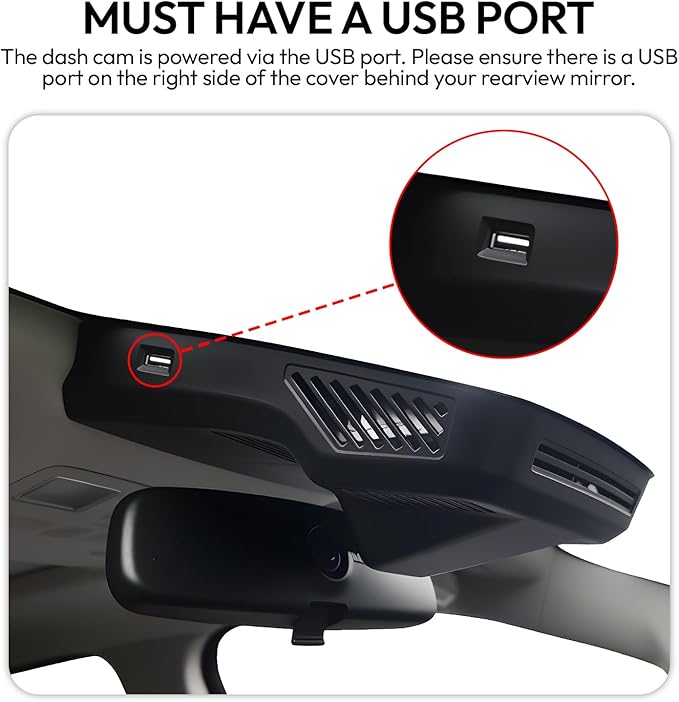 4K Dash Cam for Ford Ranger 2024 2025 2026 XL XLT Lariat Raptor,OEM-Look,2160P UHD Video,Built-in WiFi & APP,Loop Recording,G-Sensor,Plug & Play,64GB Card
