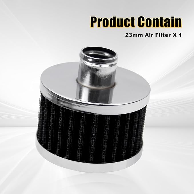 RYANSTAR RACING 4PCS 23MM High Flow Vent Valve Cover Breather Filter Universal Car Air Filter Cold Air Intake Filter Small Air Filter Breather Universal Air Vent Cover Black