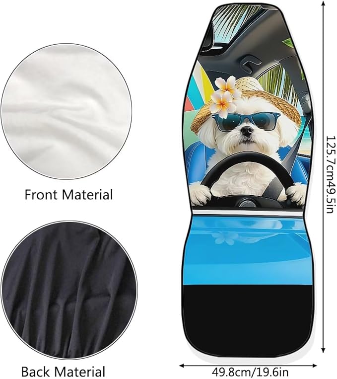 Yorkshire Terrier Car Seat Covers Front Seats 2 Pcs Car Seat Covers for Front Seats Removable Automotive Accessories Protection Interior Accessories for Cars SUV Sedans