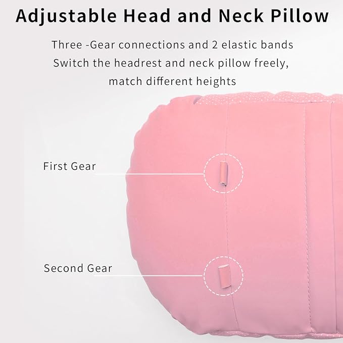 Car Headrest & Lumbar Support Set,Premium Skin-Feeling Napa Leather Soft and Comfortable Headrest,Car Seat Headrest Pillow Waist Support Car Interior Accessories for Driving Home Office