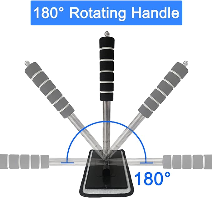7Pcs Car Windshield Cleaner Tool Kit with Extendable Handle & 4 Upgraded High-Density Reusable Microfiber Pads, Velcro Microfiber Pads for Fast Stick & Peel for Cars, SUVs, Trucks & Home Windows