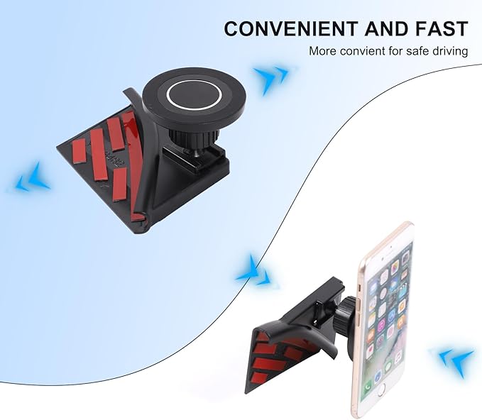 Car Magnetic Phone Holder Compatible with Cadillac Escalade 2021-2024,360° Rotation Adjustable Center Console Navigation Screen Cell Phone Holder Fit for Most Smartphones (E)