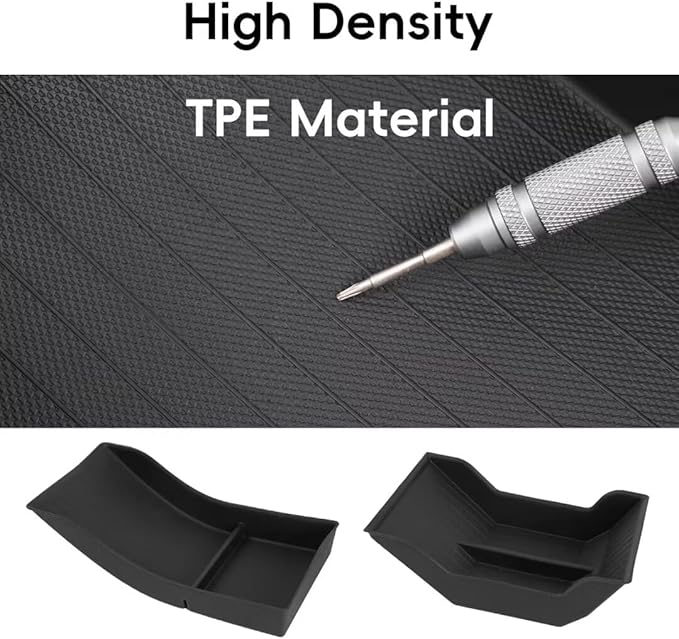 Lower Center Console Organizer Tray for Tesla Model Y 2021-2024 & Model 3 2021-2023, Custom Fit Storage Box with Compartments, Bottom Console Organizer Accessories