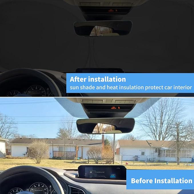 Windshield Sun Shade for 2026 2025-2019 Mazda CX-30 Custom Fit Window Sunshade Fit CX30 Windshield Cover Accessories, Front Window Shade Sun Visor Blocks UV Keep Car Cooler