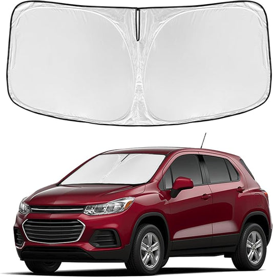 for Chevrolet Trax 2013-2023 Windshield Sun Shade - Custom Fit Chevy Trax LS, LTZ, Premier, SUV 4 Layers Car Sunshades for Front Windows Shade 250T Retractable Shade Blocks UV Rays Car Accessories