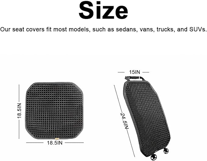 Cool and Breathable 3D air MESH car seat Cushion for Summer, Universal Ventilated Comfortable seat pad, Suitable for sedans, Vans, Pickup Trucks, and SUVs (Black Back cushion-1PCS)