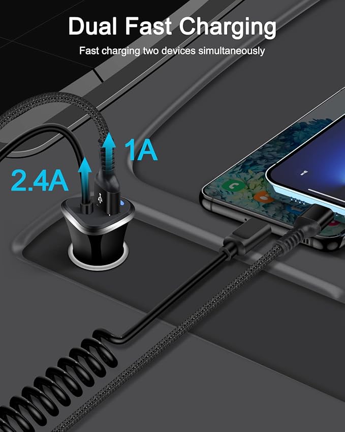 Car Charger USB C for Samsung Galaxy, USB Cigarette Lighter Adapter for iPhone 17e 17 16e 16 Pro Max 15 Plus, Vehicle Auto Cargador Type C Car Charger USBC Galaxy S26 S25 S24 Ultra A17 A16 A15 Z Fold7