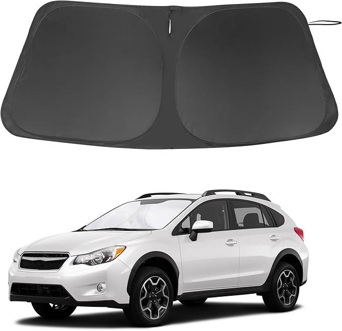 Windshield Sun Shade Custom Fit for 2013 2014 2015 2016 2017 Subaru Crosstrek Accessories Foldable Window Sunshade Sun Blocker Protect Car from Sun Rays & Heat Damage Keep Car Cooler