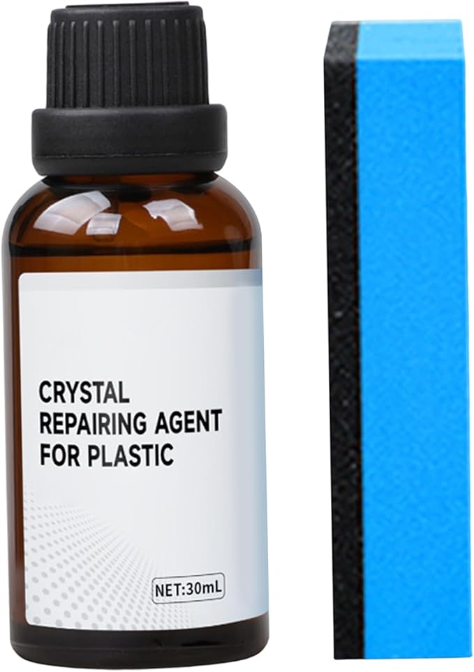 Plastic Parts Crystal Coating, 30ml Car Plastic Plating Refurbishing Agent with Sponge, Great Gloss Protection Car Trim Restorer for Interior or Exterior