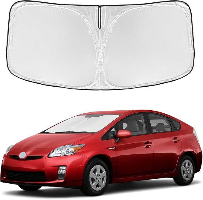 for Toyota Prius Hatchback 2010-2015 Windshield Sun Shade - 4 Layers Car Sunshades for Front Windows Shade Cover Custom Fit Prius Hatchback Sun Visor 250T Shade Blocks UV Rays Car Accessories