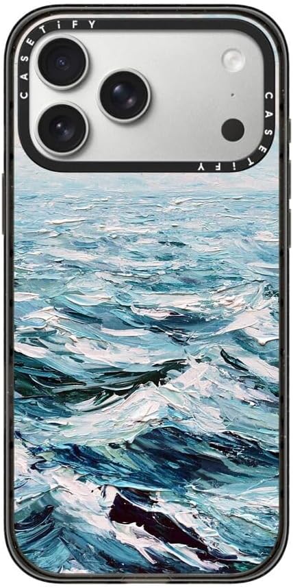 CASETiFY Impact iPhone 17 Pro Max Case [Slim/Compatible with Magsafe / 8.2 ft. 4X Military Grade Drop Protection] - Deep Blue Sea - Clear Black