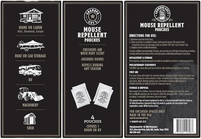 Grandpa Gus's Mouse Repellent Pouches (4 Count)