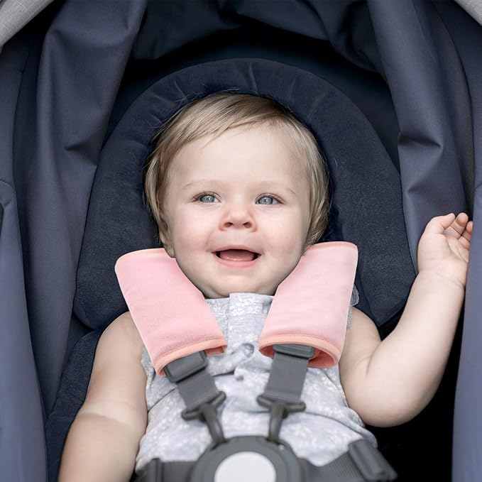 COOLBEBE Car Seat Straps Shoulder Pads for Baby Kids, Super Soft Seat Belt Covers for All Car Seats/Pushchair/Stroller/High Chair