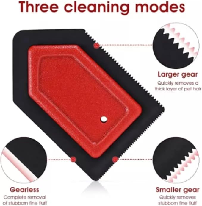 Pet Hair Remover Tool, Easily Clean Fur from Carpets Furniture Vehicles Clothes, Lint Remover, Wallpaper Smoother, Multi-use Animal Brush for Dogs and Cats, Auto Detailing Squeegee