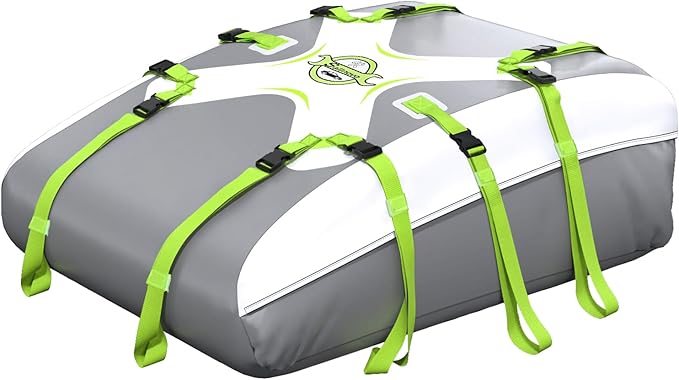 Sailnovo Rooftop Cargo Carrier Roof Bag,20 Cubic feet Soft PVC Waterproof Roof Bag for Most Vehicles with/Without Rack with Strap,Anti-Slip Mat,Padlock,Foldable Car Top Carrier for Road Trip Camping