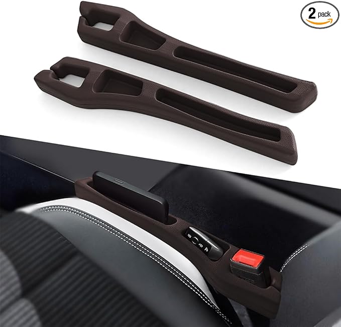 2PCS No Drop Seat Guard, Car Seat Gap Filler, Multi-Function Car Side Gap Filler for Prevent Items Falling, Universal Auto Blocker Between Seats Auto Organizer Accessories for Most Cars