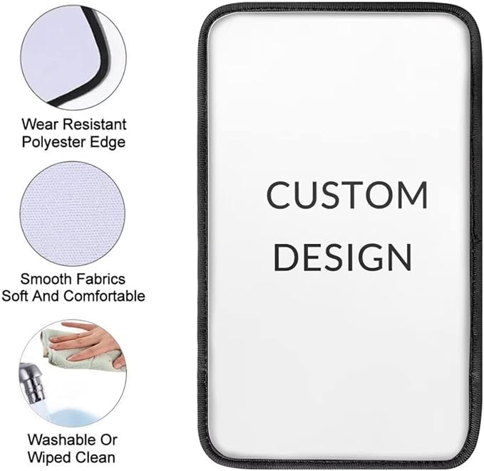 JoyLamoria Custom Automotive Armrest Pad Protector High Stretchy Car Armrest Cover Easy Install