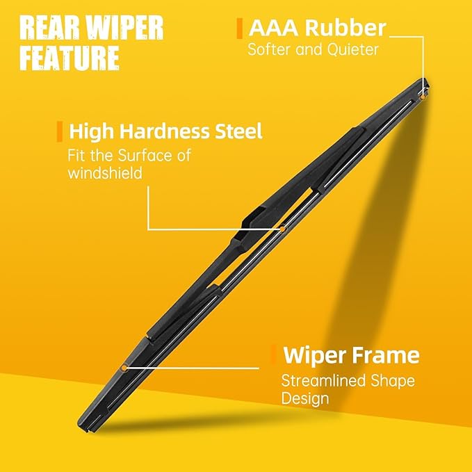 MIKKUPPA 26"+19"+16" Windshield Wiper Blades Replacement for 2010-2015 Toyota Prius, Front & Rear Durable Stable Quiet All Season Wiper Blades Set (Pack of 3)