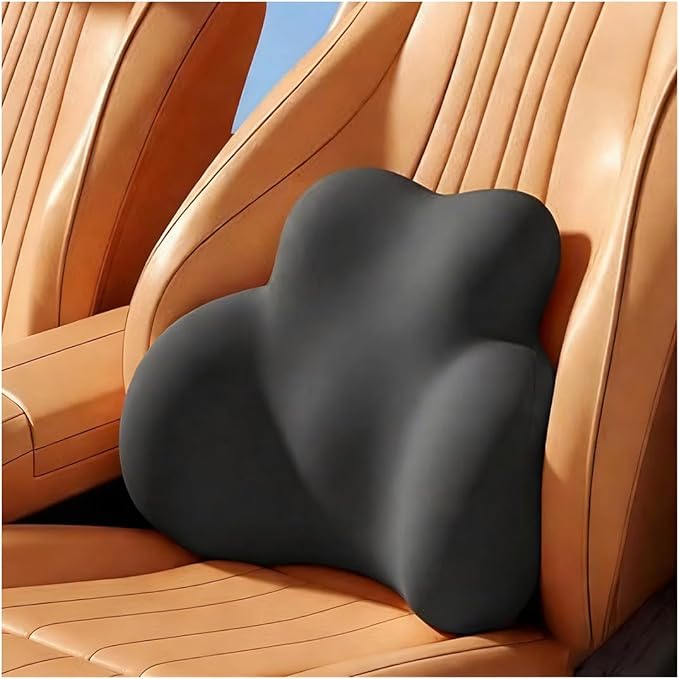 Car Lumbar Support Pillow for Chrysler 300 2005 2006 2007 2008 2009 2010 Memory Foam Back Support Cushion Breathable Car Seat Lumbar Pad Accessories,Dark Gray