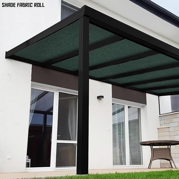 TANG Sun Shade Fabric Roll 8'x6' Shade Cloth for Garden Dark Green HDPE Mesh Shading Pergola Cover Replacement Canopy, 95% Blockage Sunshades for Outdoor Patio Backyard Plant
