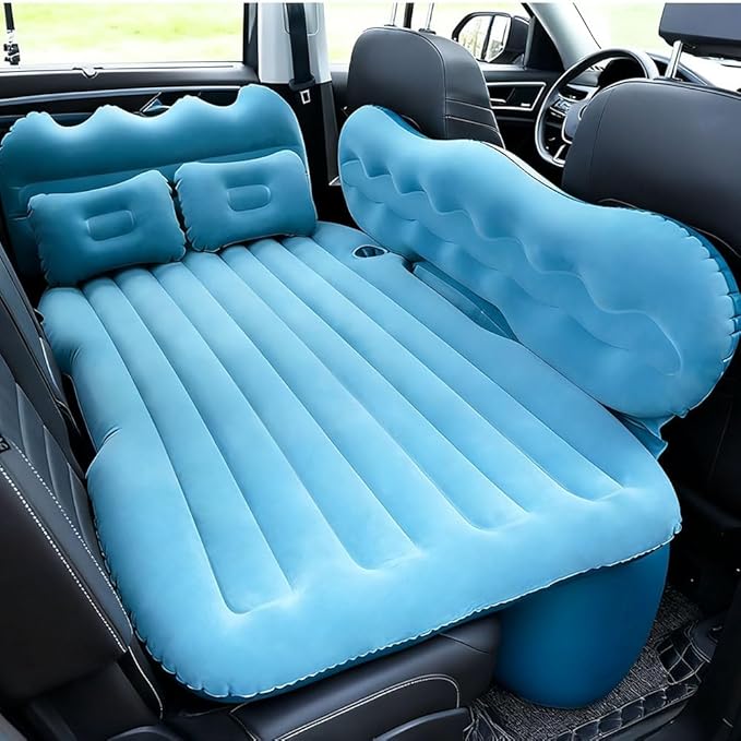 Car Inflatable Air Mattress for Nissan Armada (new Generation) 2025 Inflatable Back Seat Car Bed Double-Sided Portable Camping Travel Sleeping Bed,Dark Green-Mountain Design