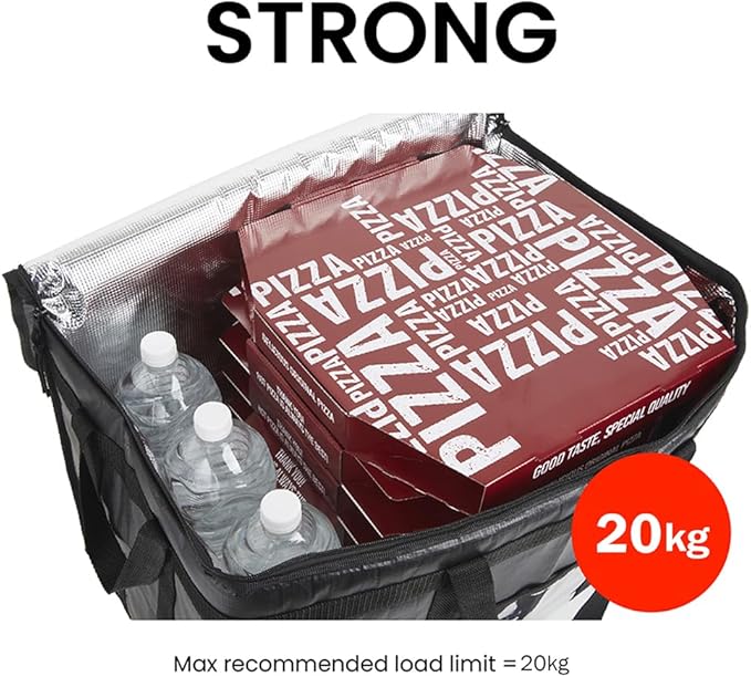 NZ home Insulated Bags for Food Delivery (3XL) Grocery Shopping Cooler Bag, Pizza Delivery, Hot & Cold Catering Tote, Reusable, Foldable & Heavy Duty (Green)