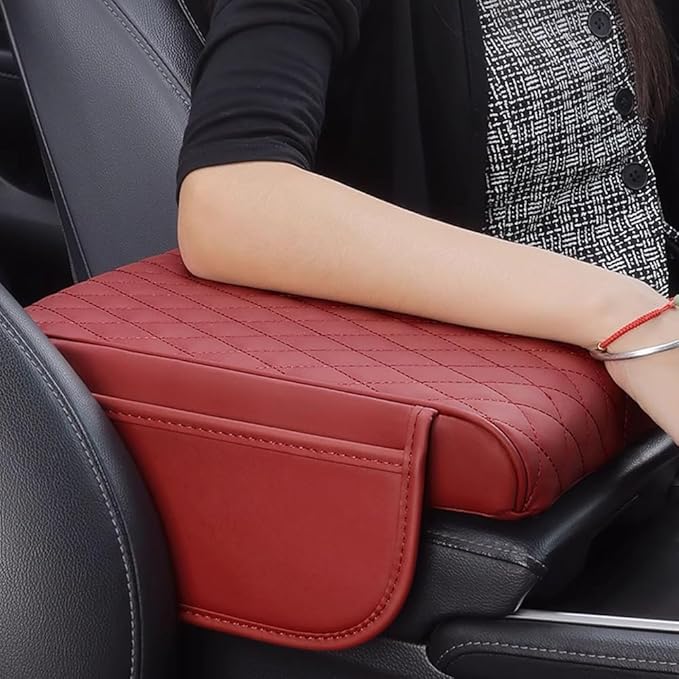 Car Armrest Cushion for Mazda CX-30 2019–2025 2026 DM,Multifunctional Car Armrest Heightening Pad,Car Center Console Cover,Waterproof Nappa Leather Arm Rest Protector,Brown