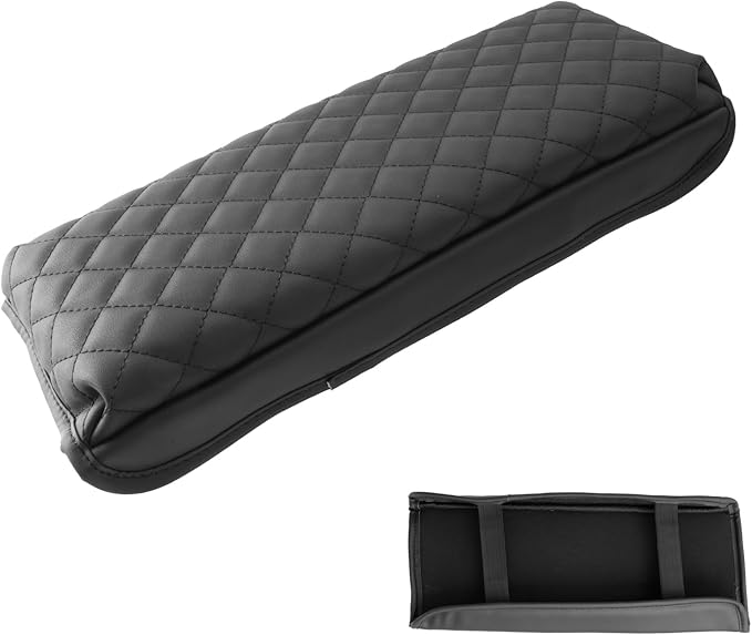 SXCY for 2025 2026 Toyota Prius Armrest Cover Pad for 2023-2026 Toyota Prius Accessories 2023 2024 2025 2026 Prius Center Console Cover w/Soft Cotton Cushion (Added-Pad w/Side Pockets)