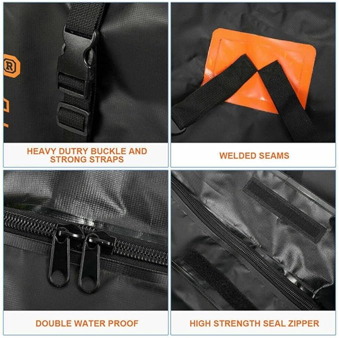 Enfudid Car Roof Bag Cargo Carrier, Waterproof Large Cube Storage Bag, Anti-Tear Oxford Tarpaulin Roof Top Carrier, Car Cargo Black Roof Bag for Car SUV Camping Bag