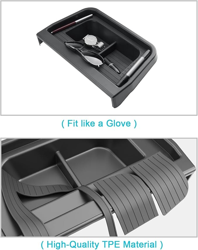 CDEFG 2PCS for 2025 2026 Ford Maverick Center Console Organizer Tray, for 2025 2026 Ford Maverick Accessories Dash Screen Organizer Dashboard Behind-Screen Storage Box