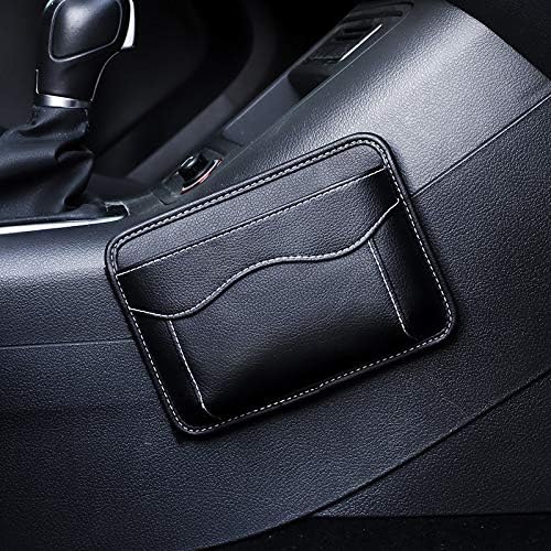 BetterJonny 2 Pcs Car Side Pocket Organizer, PU Leather Car Seat Side Storage Pocket Multifunctional Auto Console Side Storage Bag for Car Interior Organizer