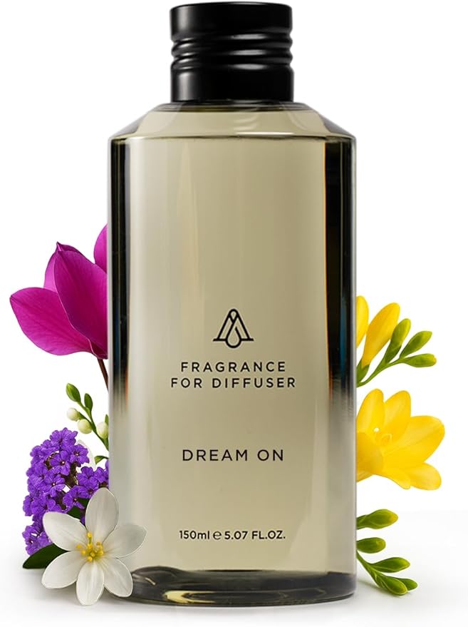 AromaPlan Hotel Scents Dream On 5 Fl Oz (148ml), Home Luxury Aroma & Hotel Fragrance Diffuser Oil- Hotel Diffuser Oil for Aromatherapy- USA Made, Bigger Bottle, Bolder Aroma & Longer Lasting